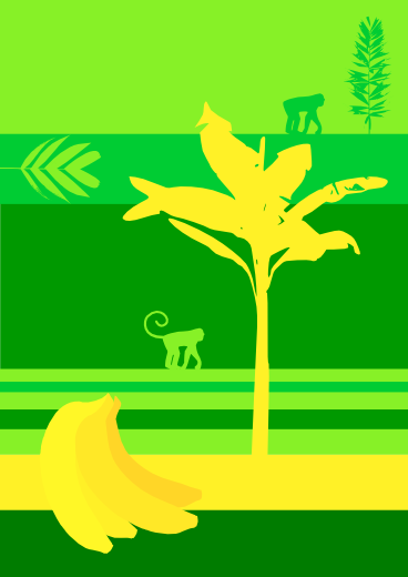 Tropics 1 Banana: Vektor Grafik